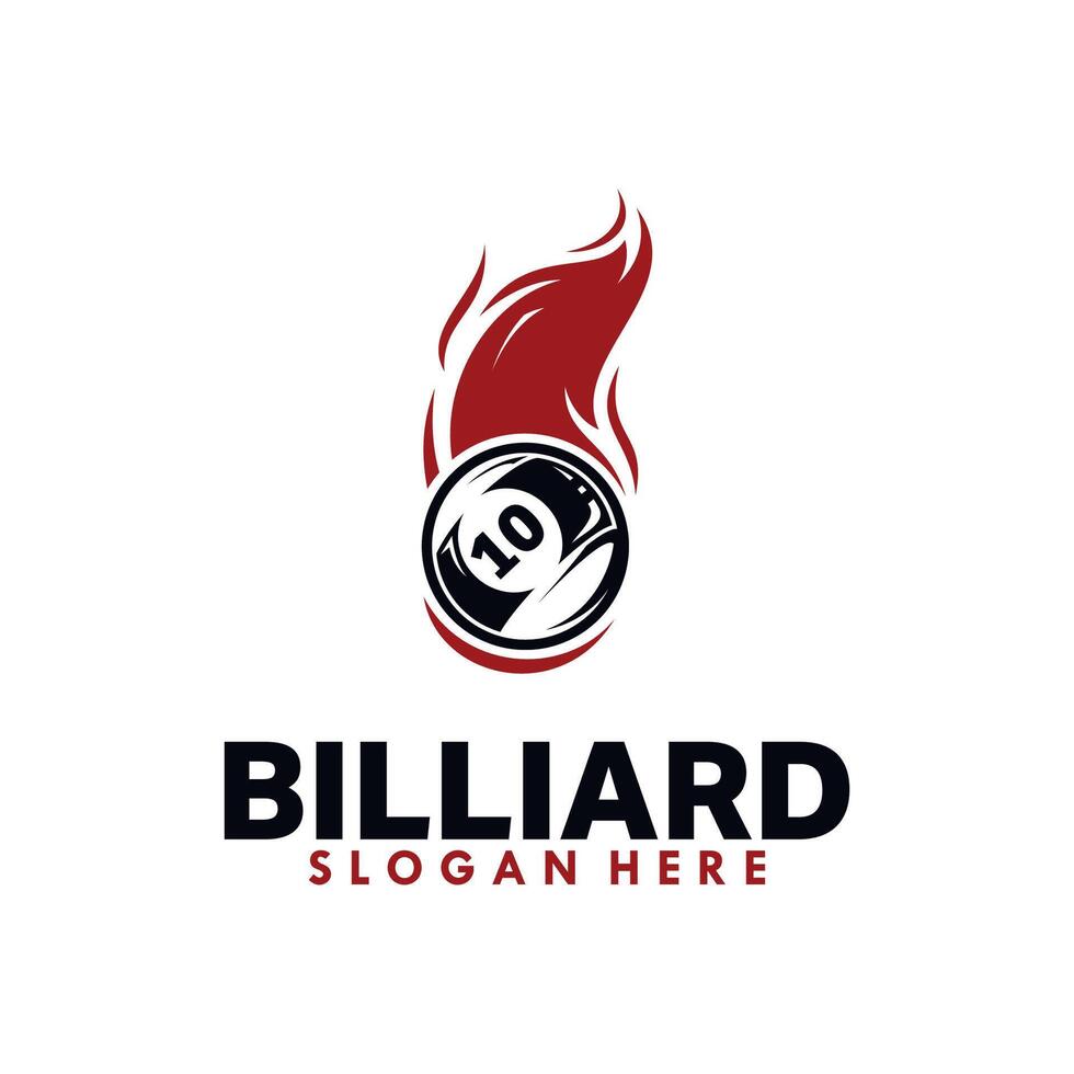 billard logo conception vecteur illustration