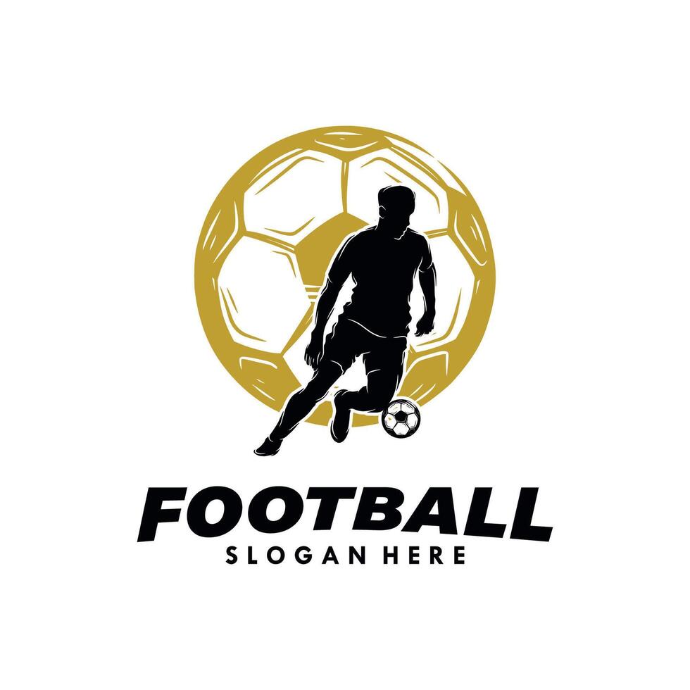 modèle de conception de logo de sport de football vecteur