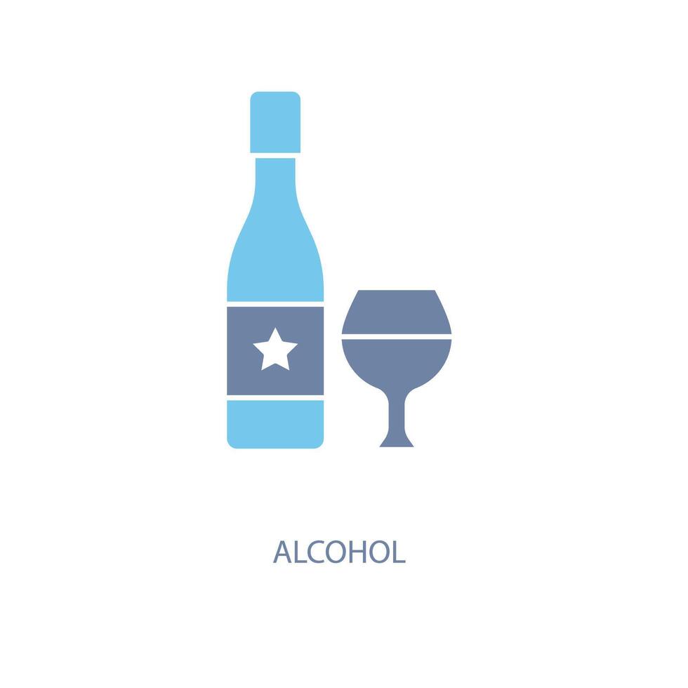 de l'alcool concept ligne icône. Facile élément illustration. de l'alcool concept contour symbole conception. vecteur