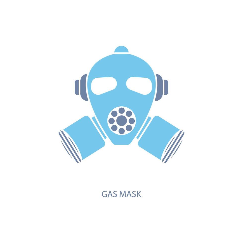 gaz masque concept ligne icône. Facile élément illustration. gaz masque concept contour symbole conception. vecteur