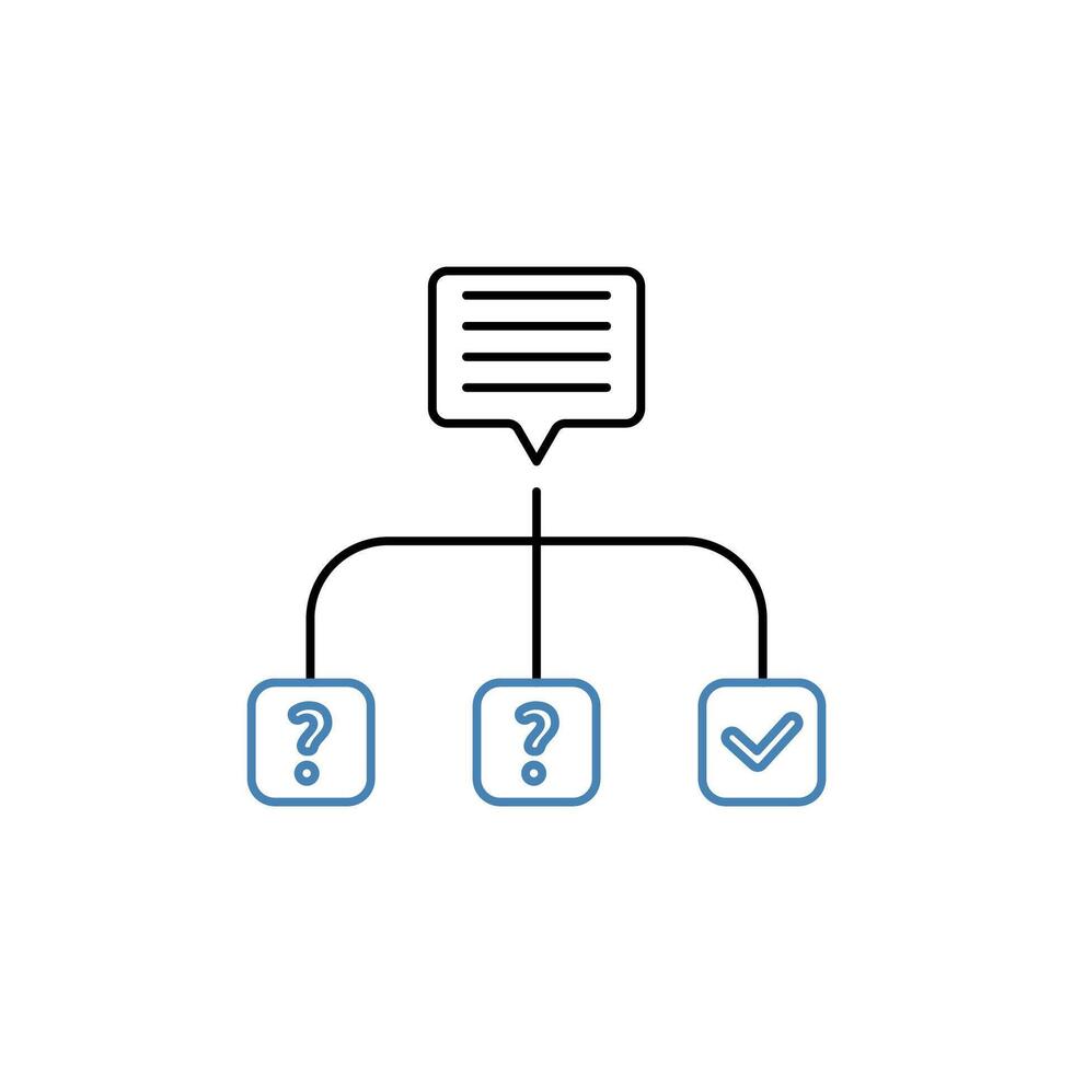 quiz concept ligne icône. Facile élément illustration. quiz concept contour symbole conception. vecteur