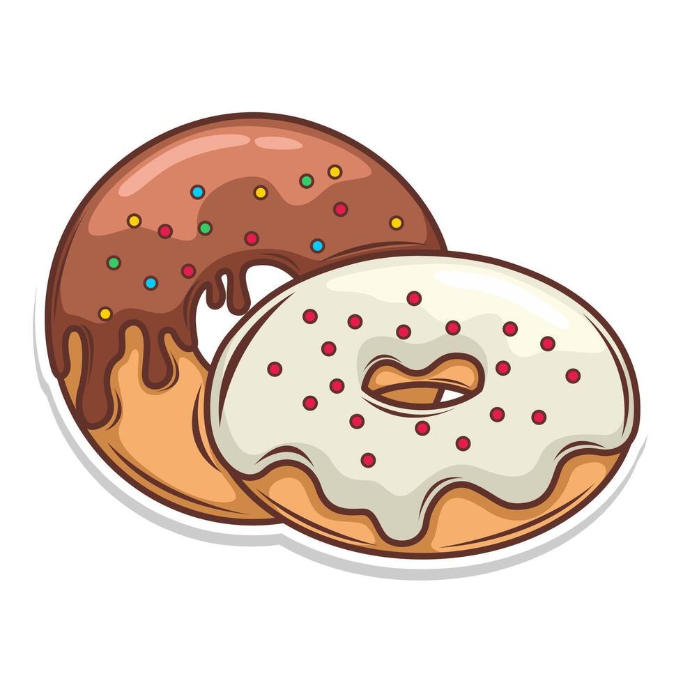 délicieux Donut vecteur main dessiner illustration