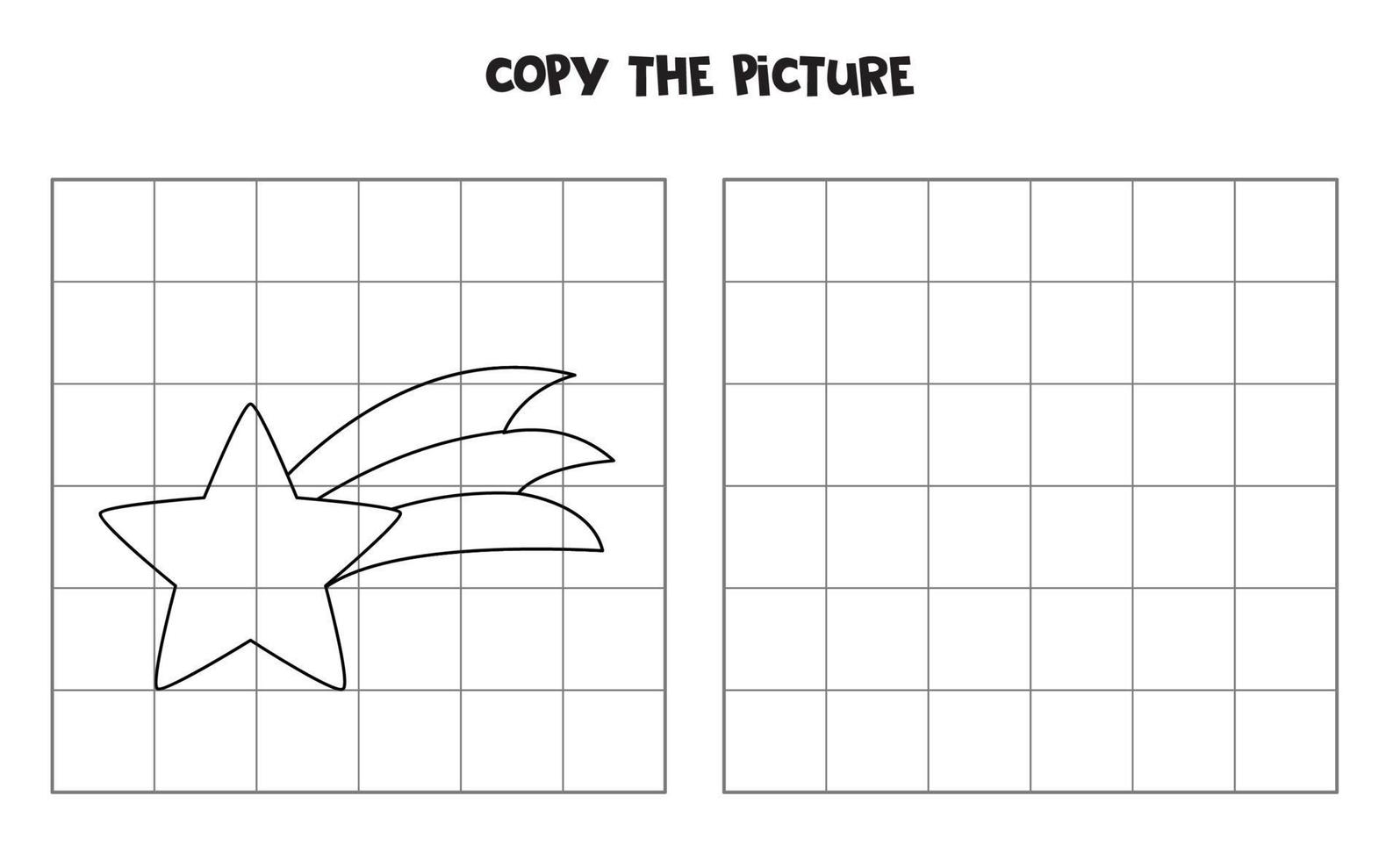 copier l'image de l'étoile de noël. jeu logique pour les enfants. vecteur