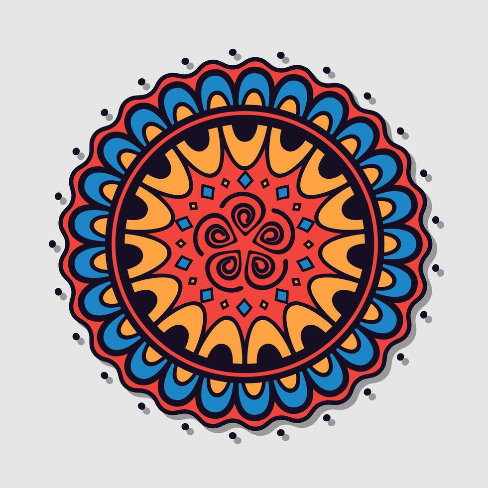 vecteur de mandala de fleurs