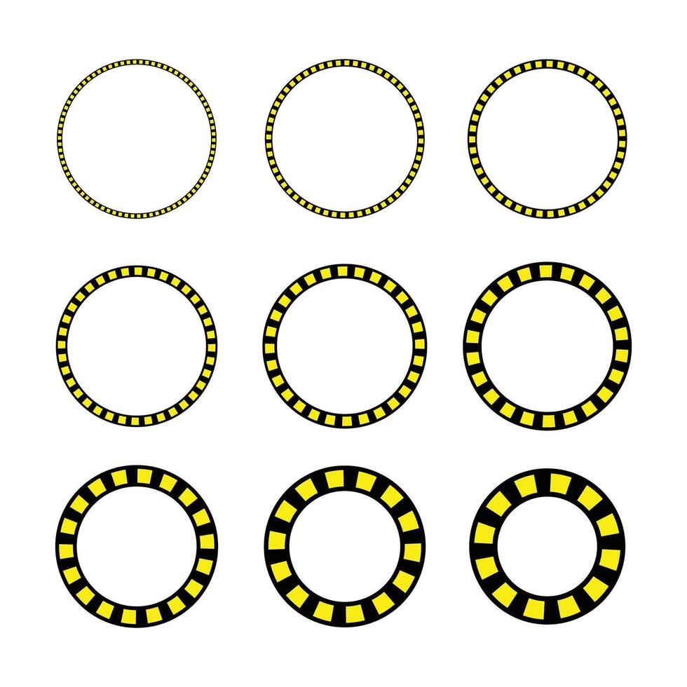ensemble de grunge brosse élément conception, cercle logo conception vecteur