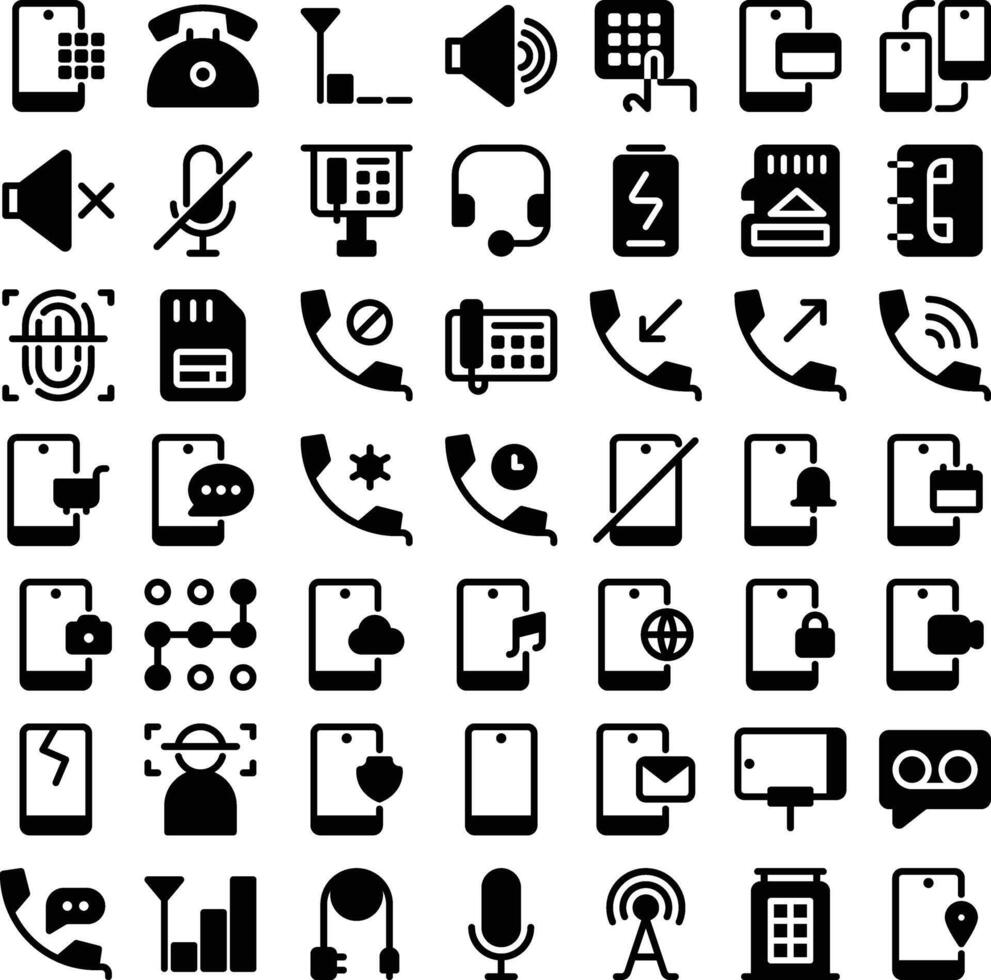 vecteur de téléphone icône ensemble. parfait pour utilisateur interface, Nouveau application