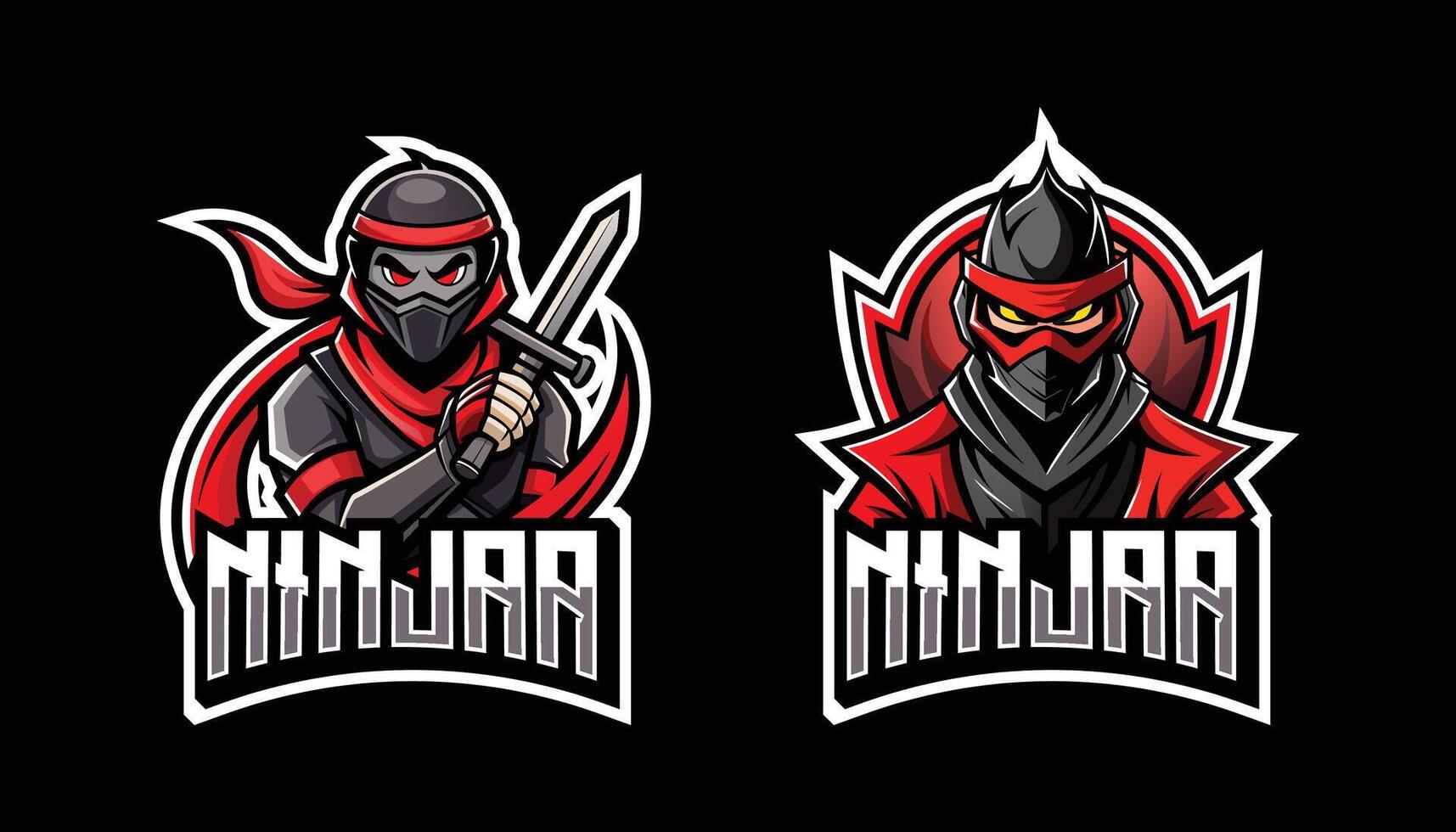 viking esport jeu logo. ensemble de viking mascotte conception vecteur