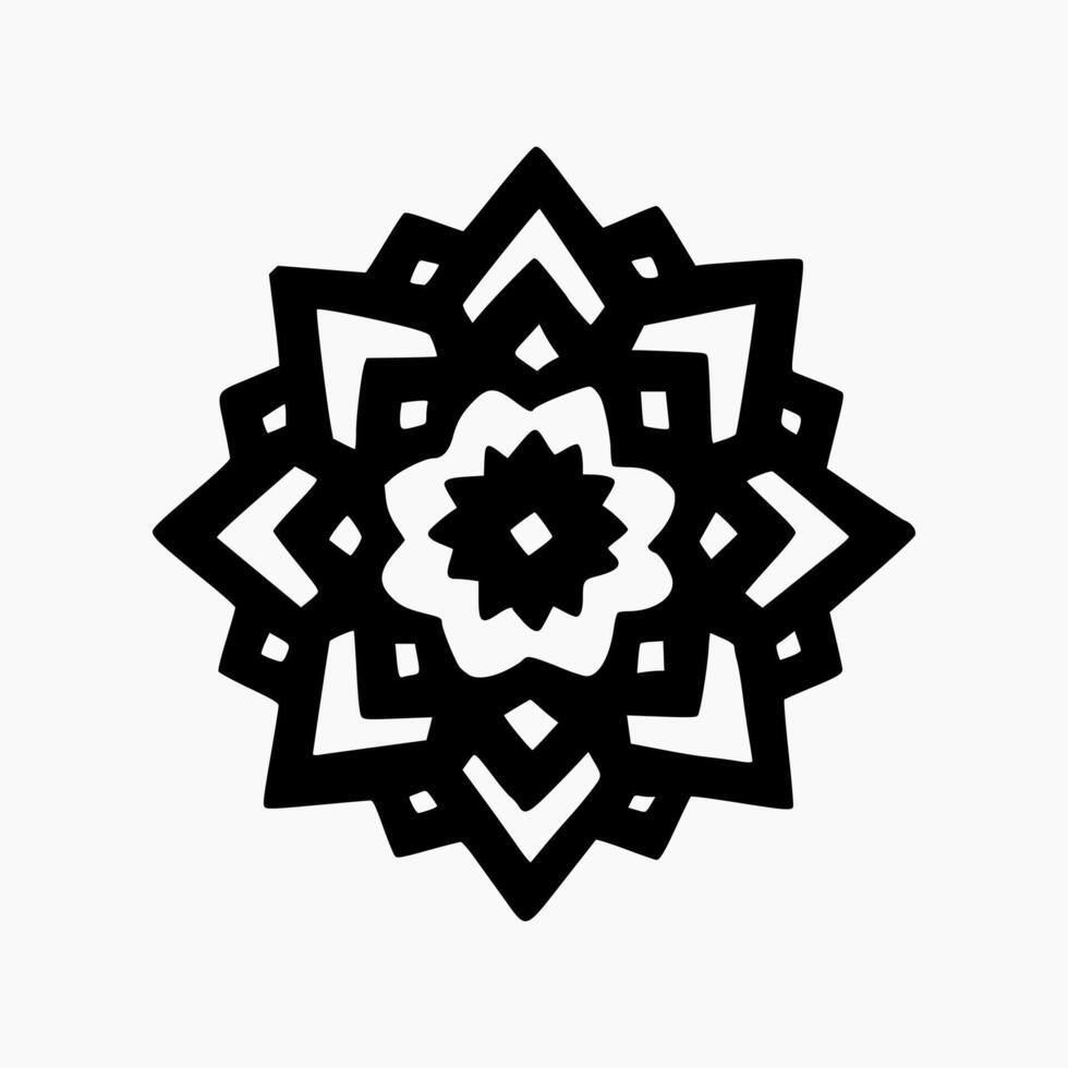 islamique géométrique. abstrait mandala. ethnique décoratif élément. Islam, arabe, Indien, et ottoman motifs vecteur