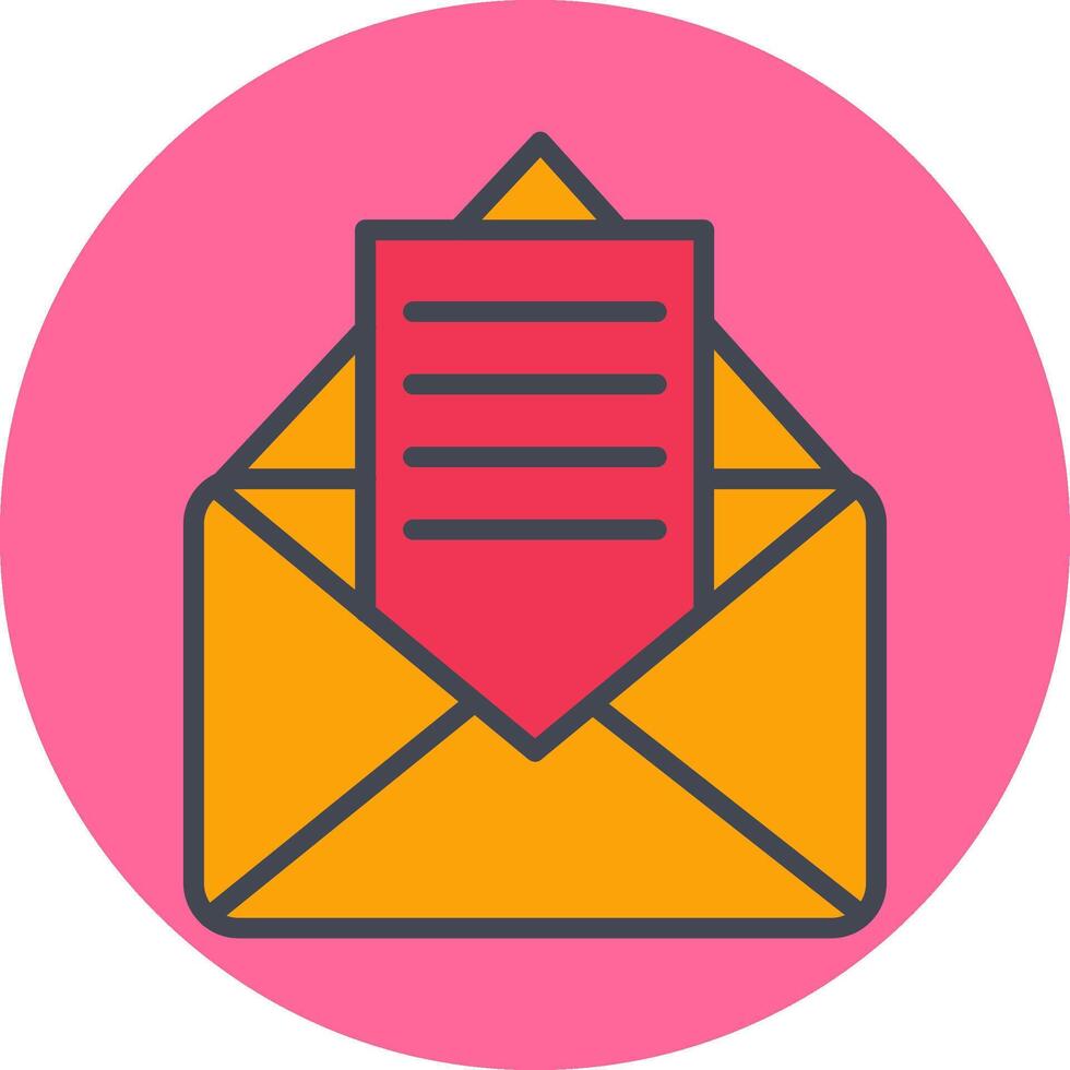 icône de vecteur de documents e-mail