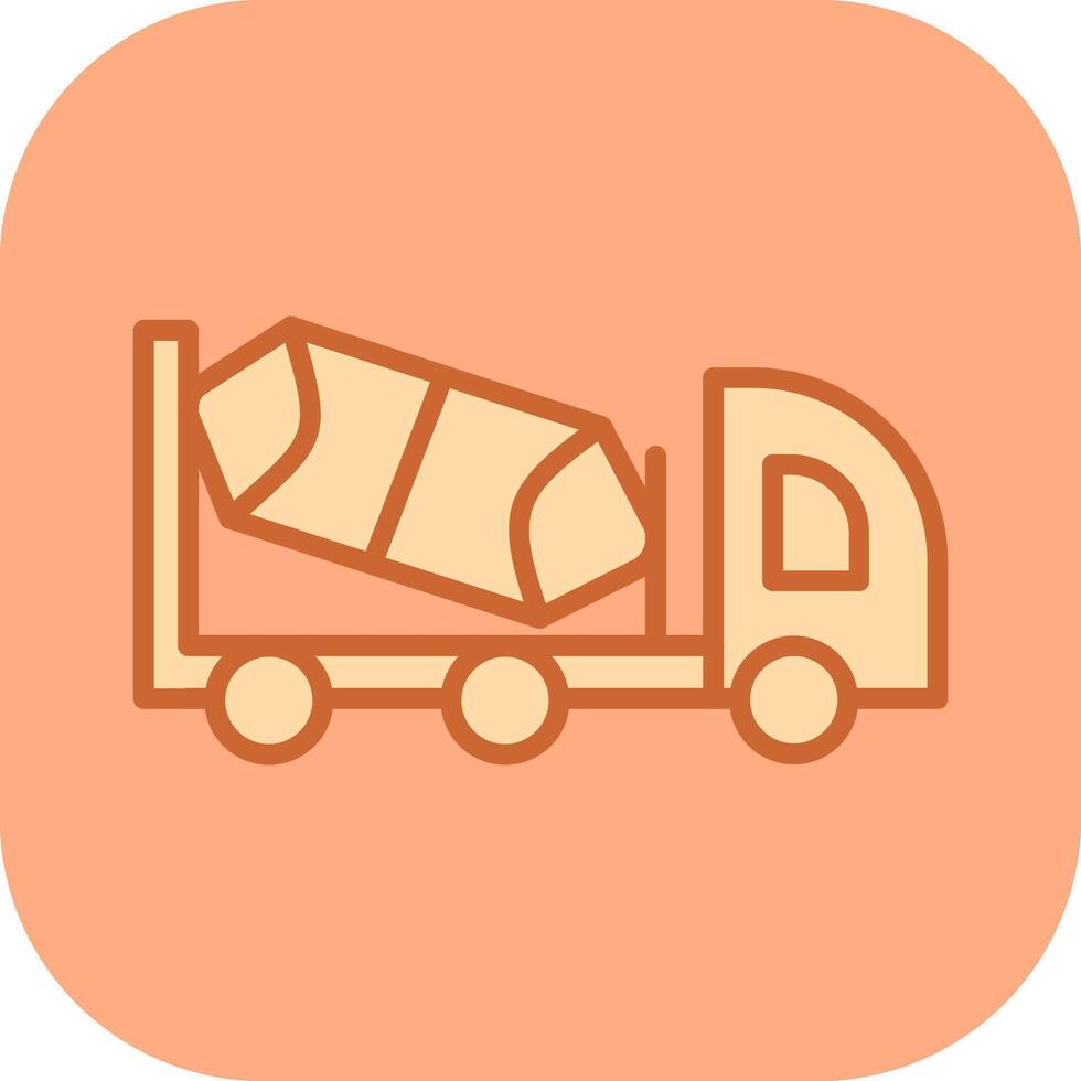 icône de vecteur de camion de ciment