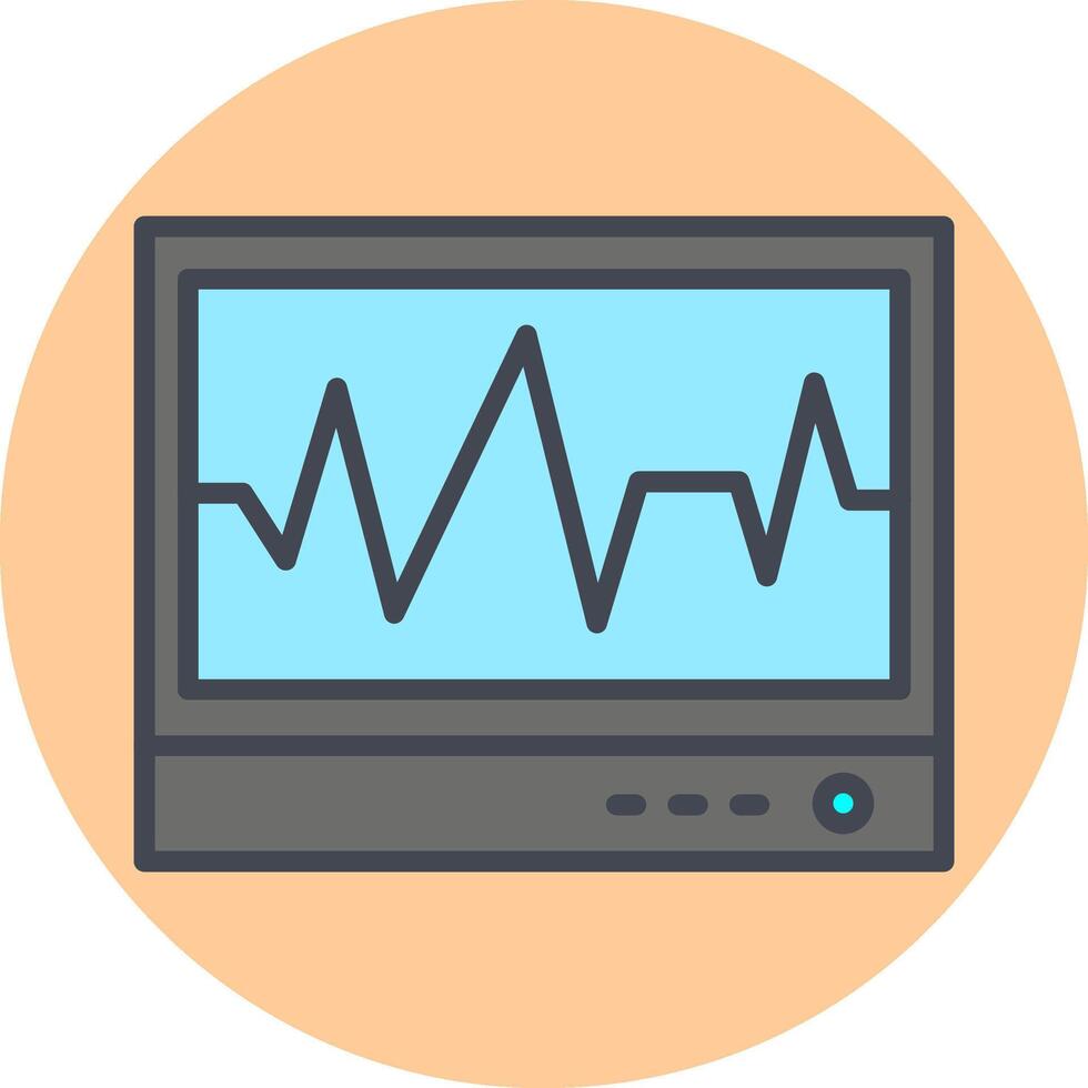 ecg vecteur icône