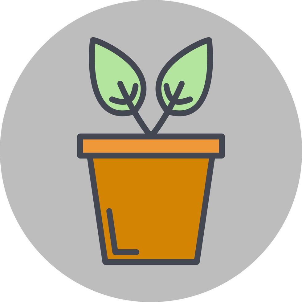 icône de vecteur de pot de plante