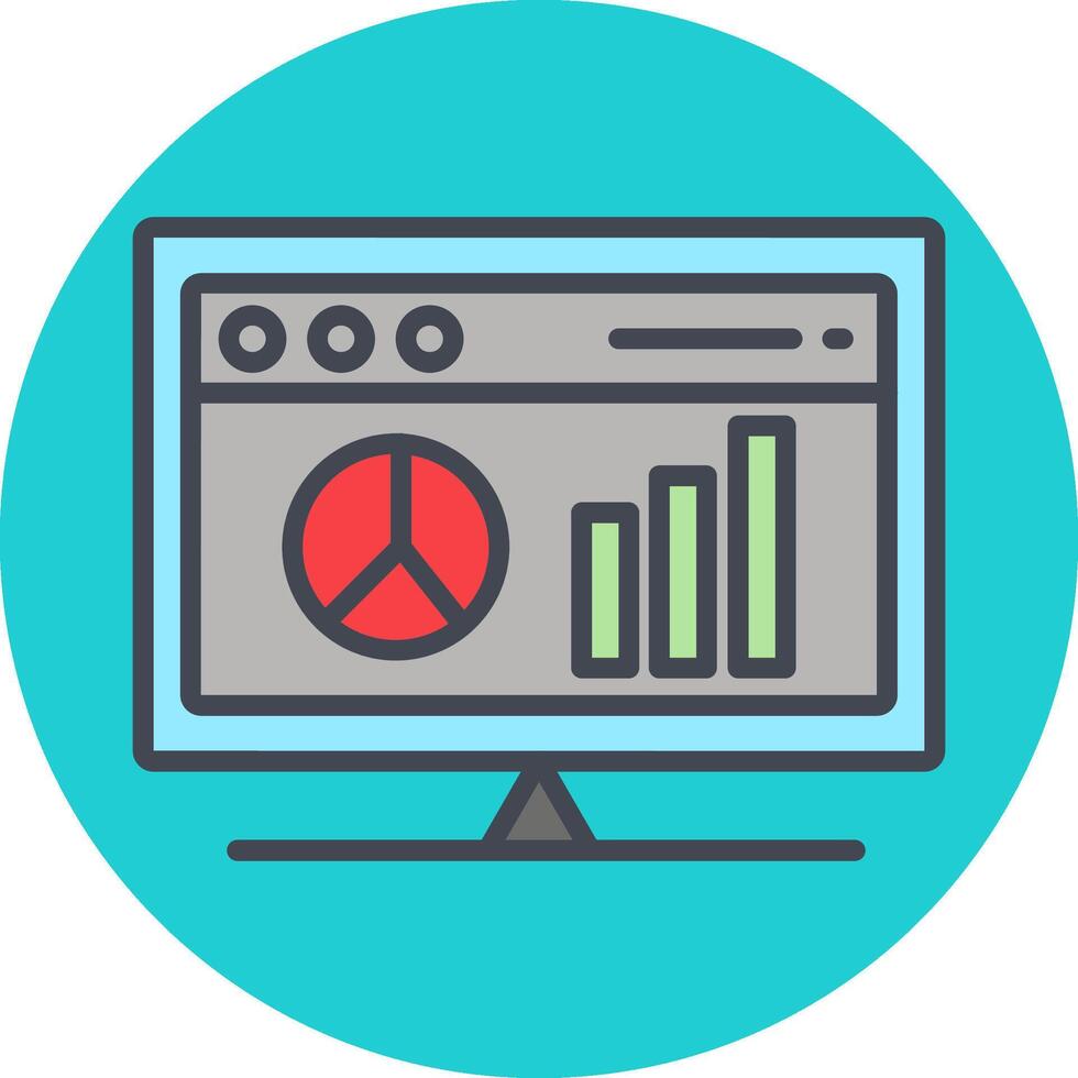 icône de vecteur de statistiques de page Web