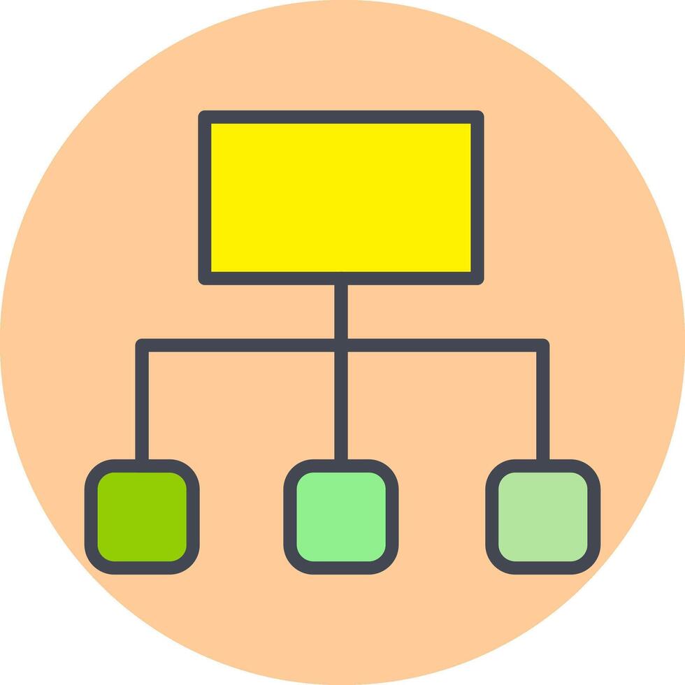 icône de vecteur d'organigramme