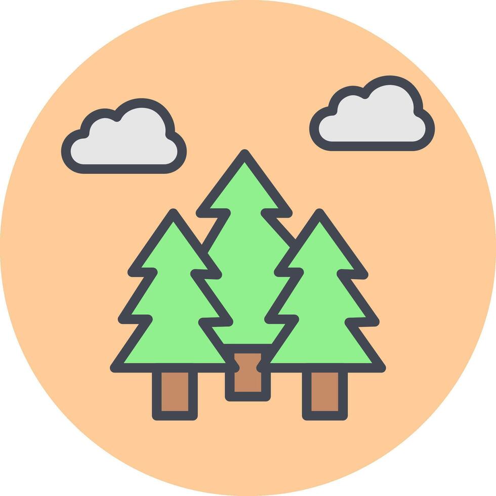 icône de vecteur de forêt
