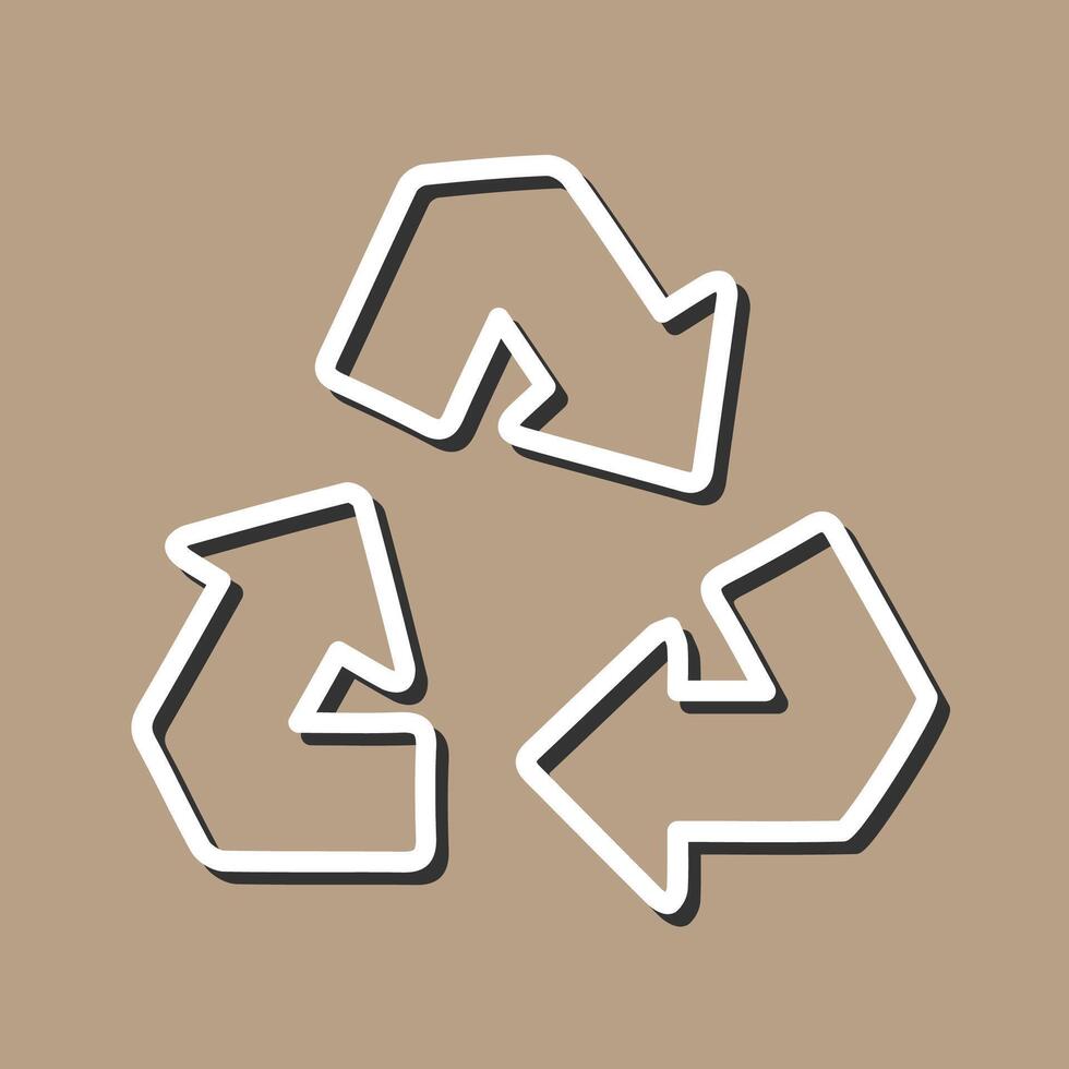 recycler l'icône de vecteur de flèche