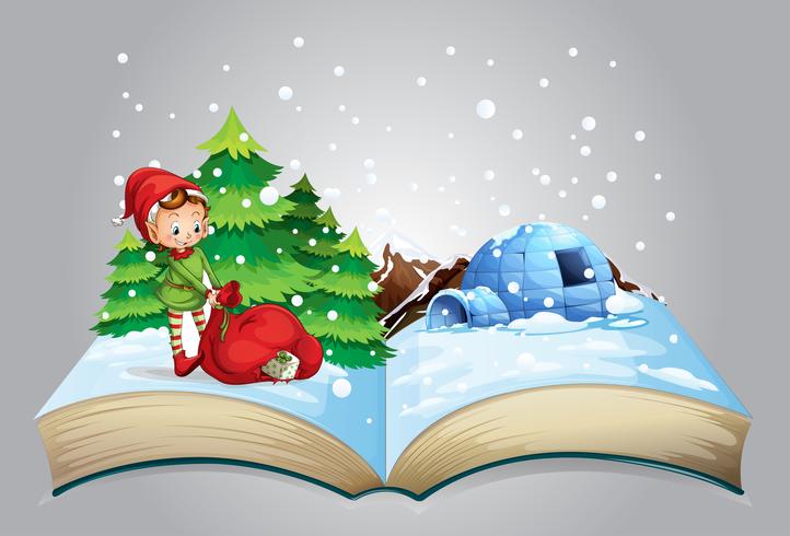 Livre de noel vecteur