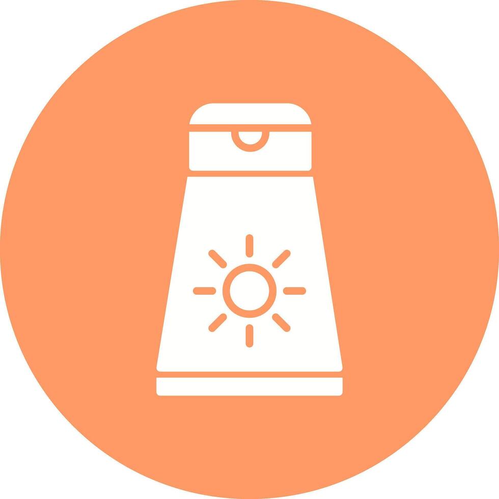 icône de vecteur de crème solaire