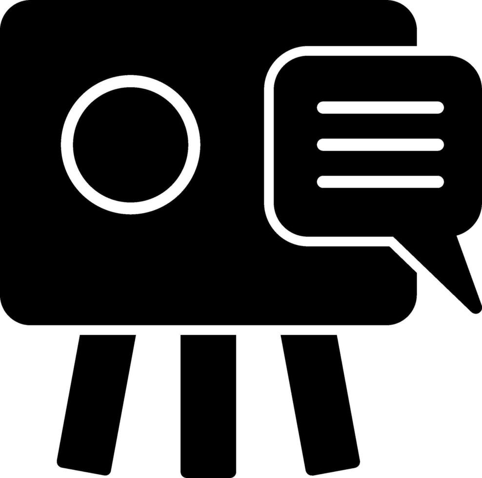 icône de vecteur de panneau de message