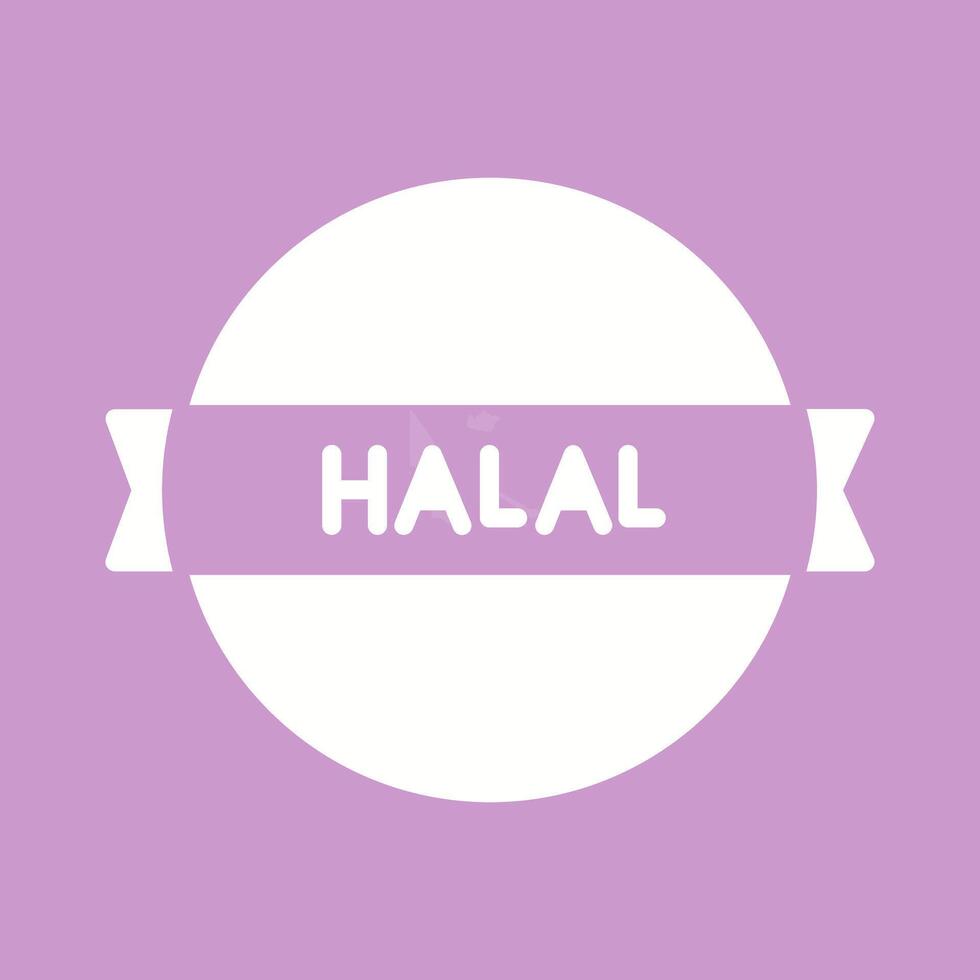 icône de vecteur autocollant halal