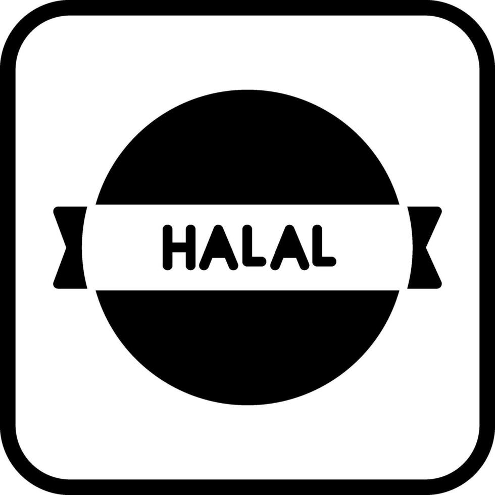 icône de vecteur autocollant halal