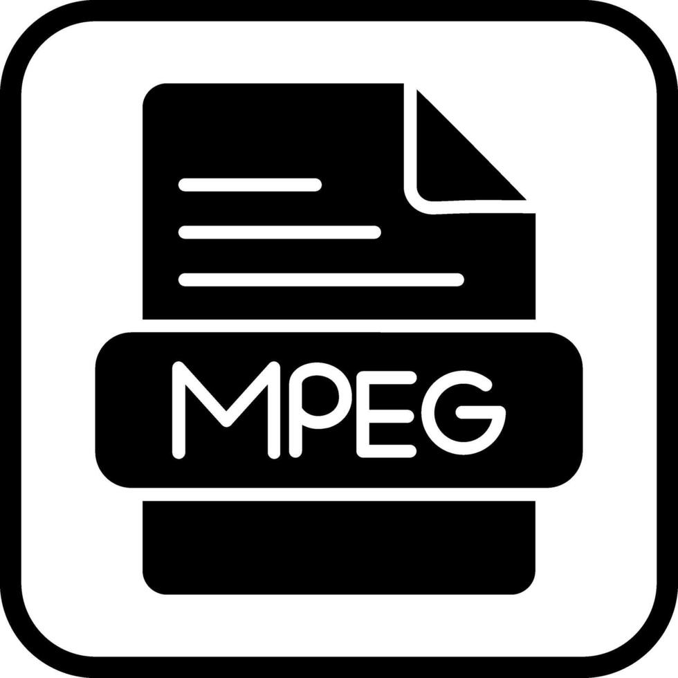 icône de vecteur mpeg