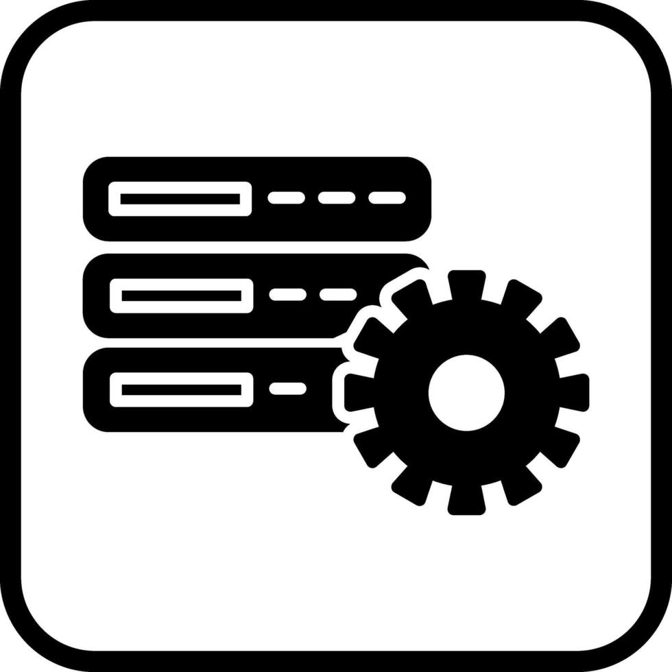 icône de vecteur de réglage de base de données