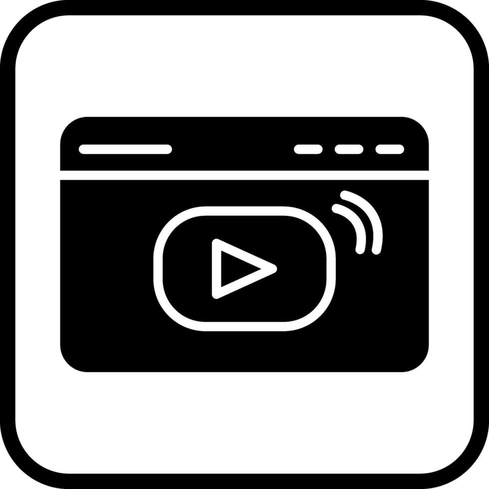 icône de vecteur de streaming vidéo
