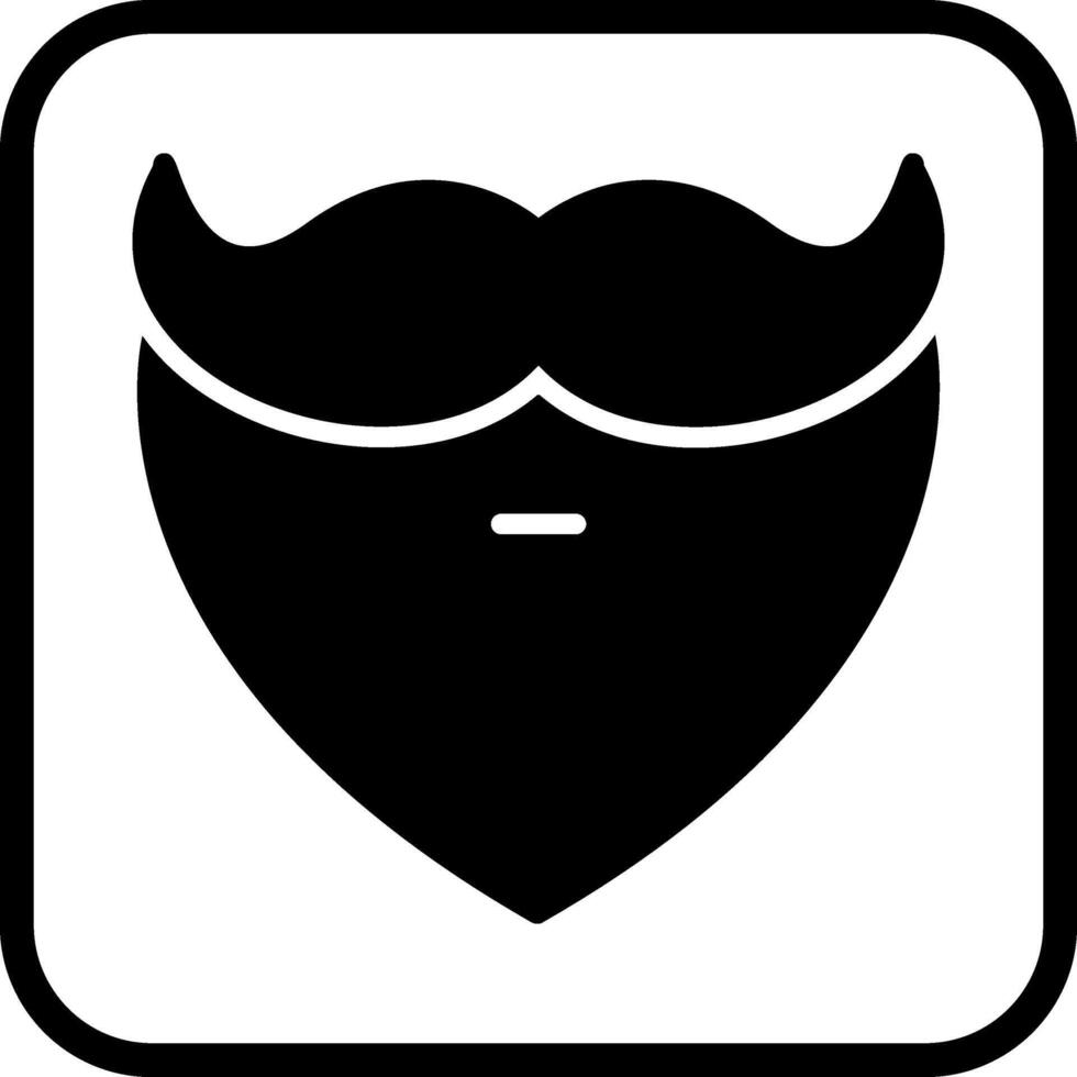 barbe et moustache je vecteur icône