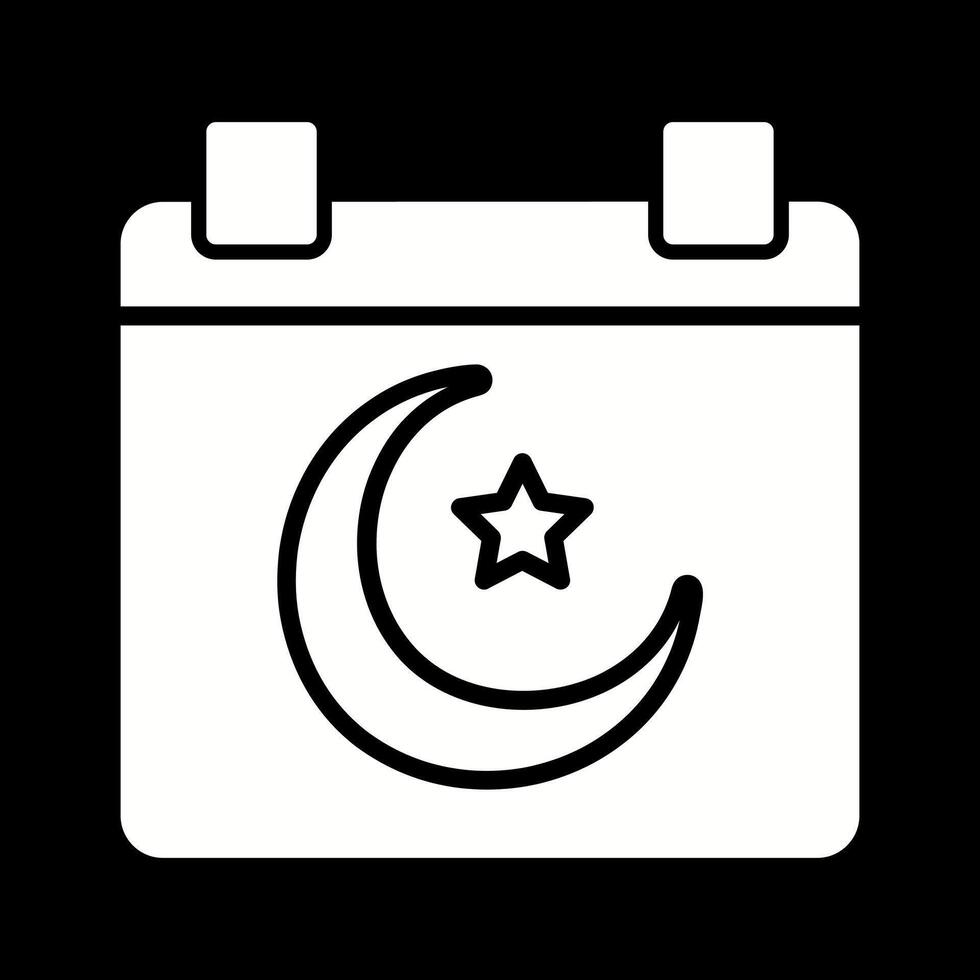 icône de vecteur de calendrier islamique