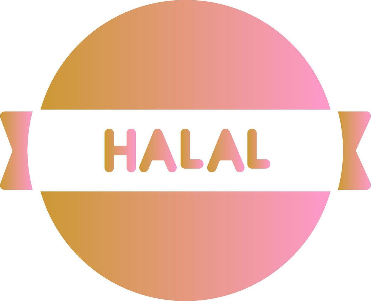 icône de vecteur autocollant halal