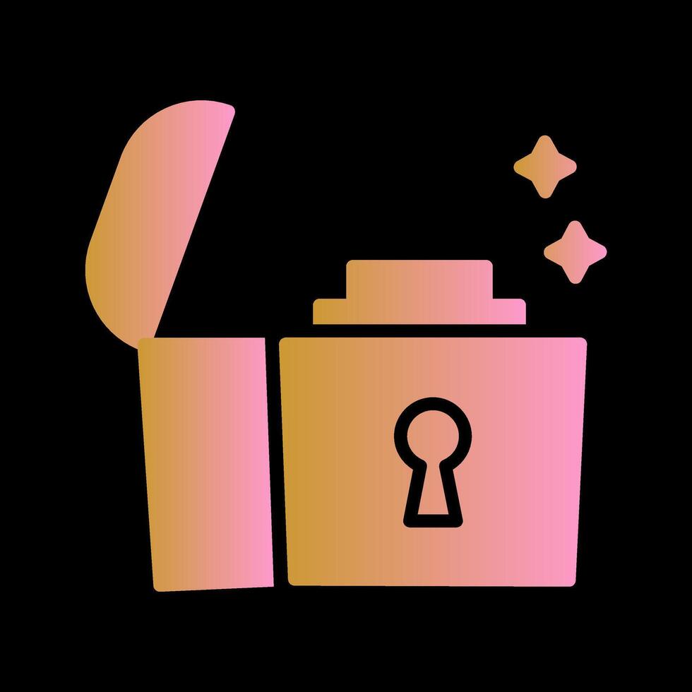 icône de vecteur de boîte au trésor ouverte