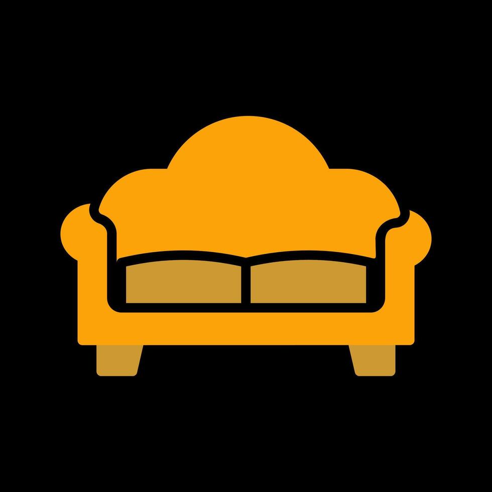 icône de vecteur de canapé double