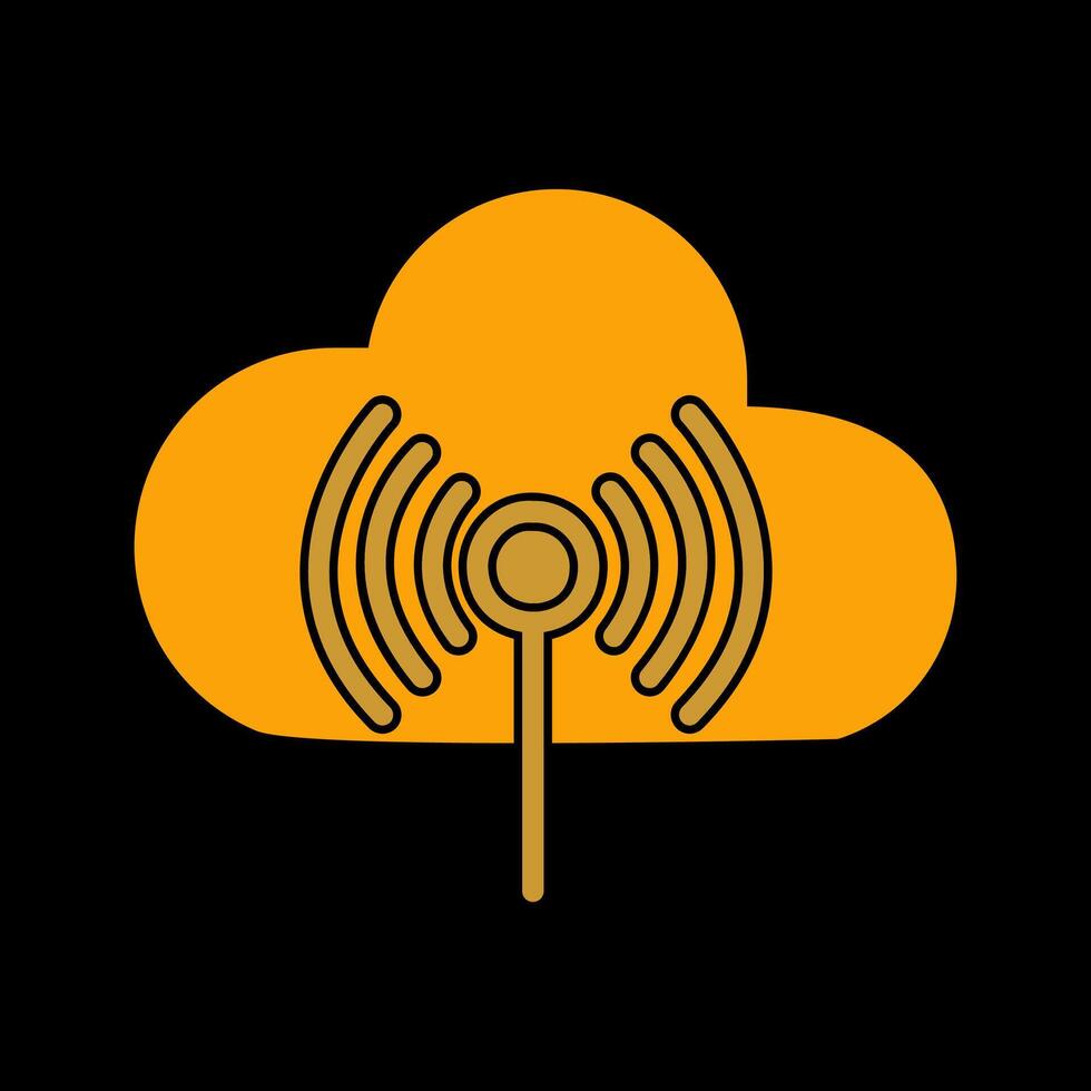 icône de vecteur de nuage internet