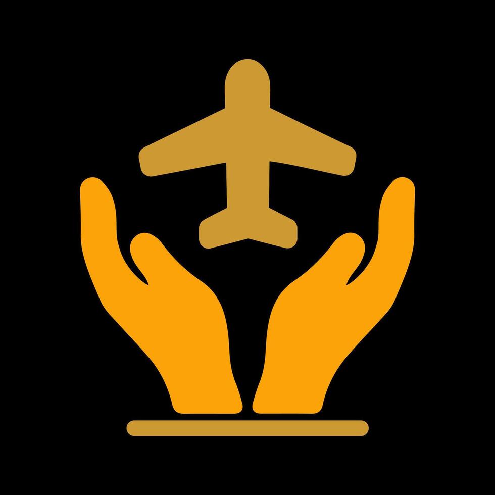 icône de vecteur d'assurance voyage