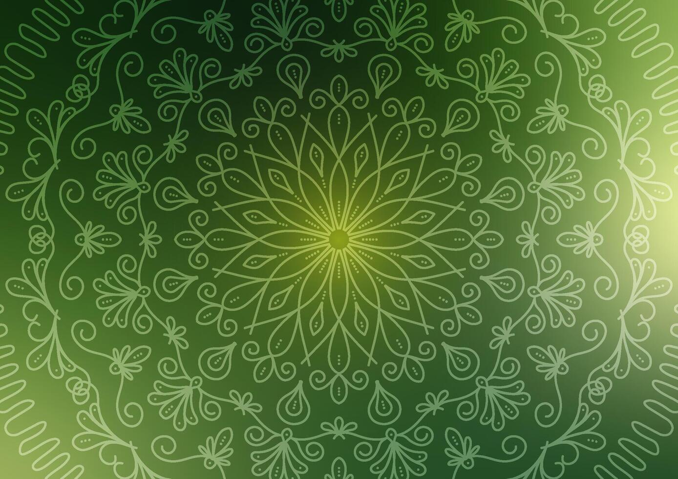 mandala fleur culture vert modèle Contexte vecteur