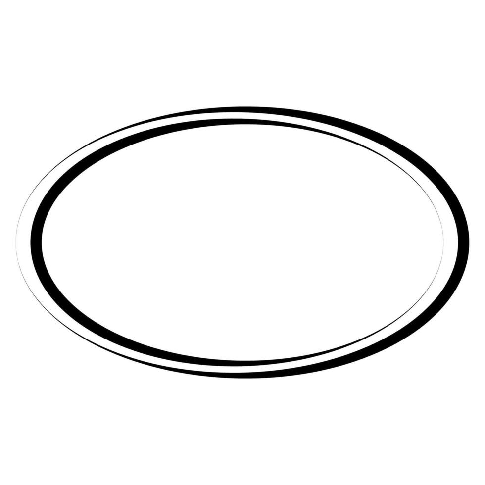 ovale frontière circulaire bannière cadres main tiré ovale marqueur vecteur