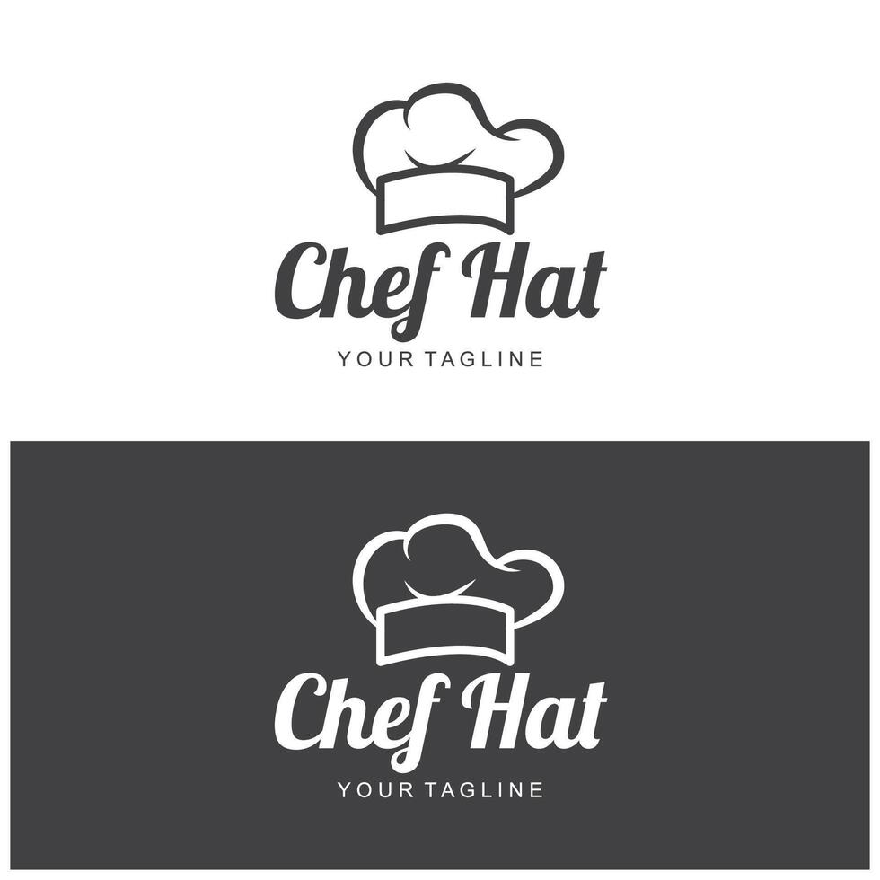 chef logo chef chapeau cuisine et restauration logo vektor conception vecteur