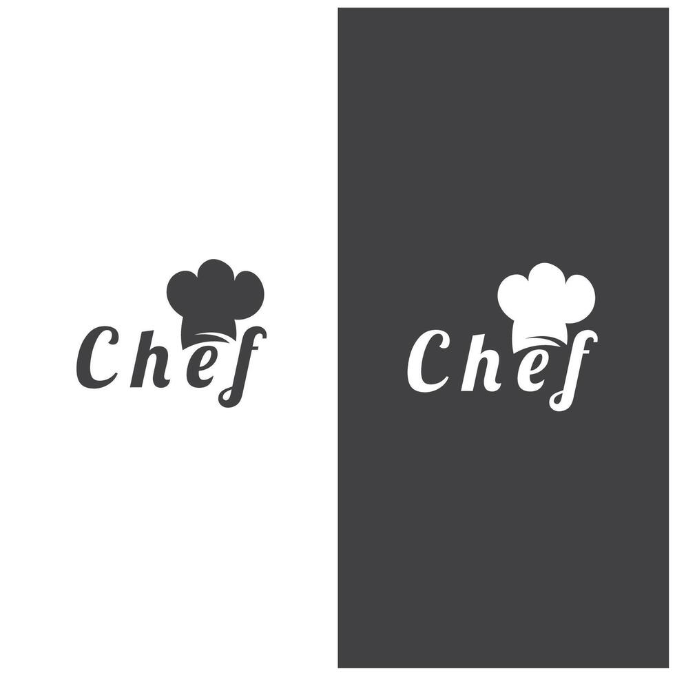 chef logo chef chapeau cuisine et restauration logo vektor conception vecteur