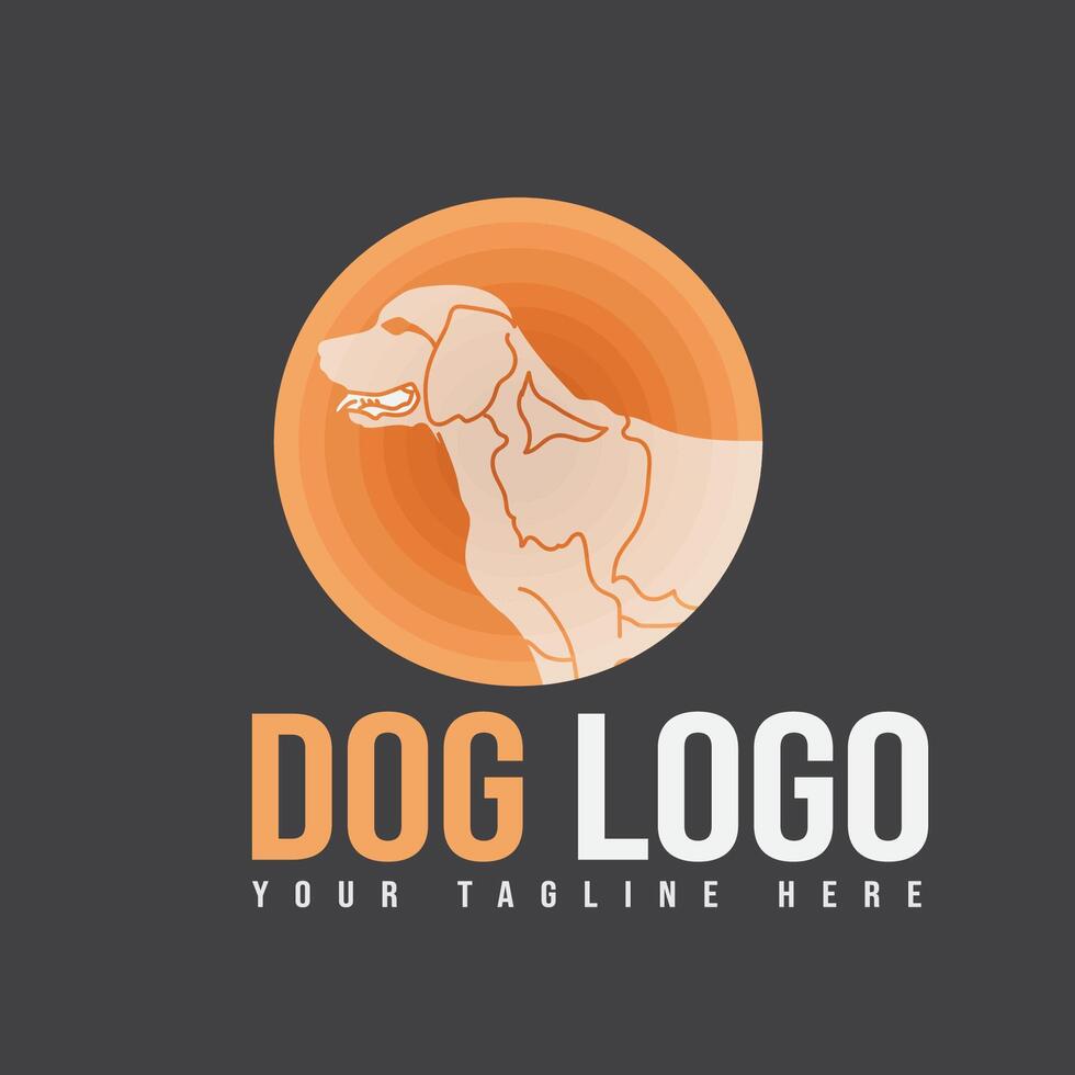 chien mascotte illustration logo conception vecteur