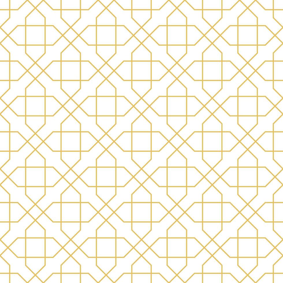 arabe géométrique mosaïque imprimable sans couture modèle avec abstrait marocain impression dans bleu et Orange couleurs. Ramadan kareem traditionnel islamique art illustration Contexte vecteur