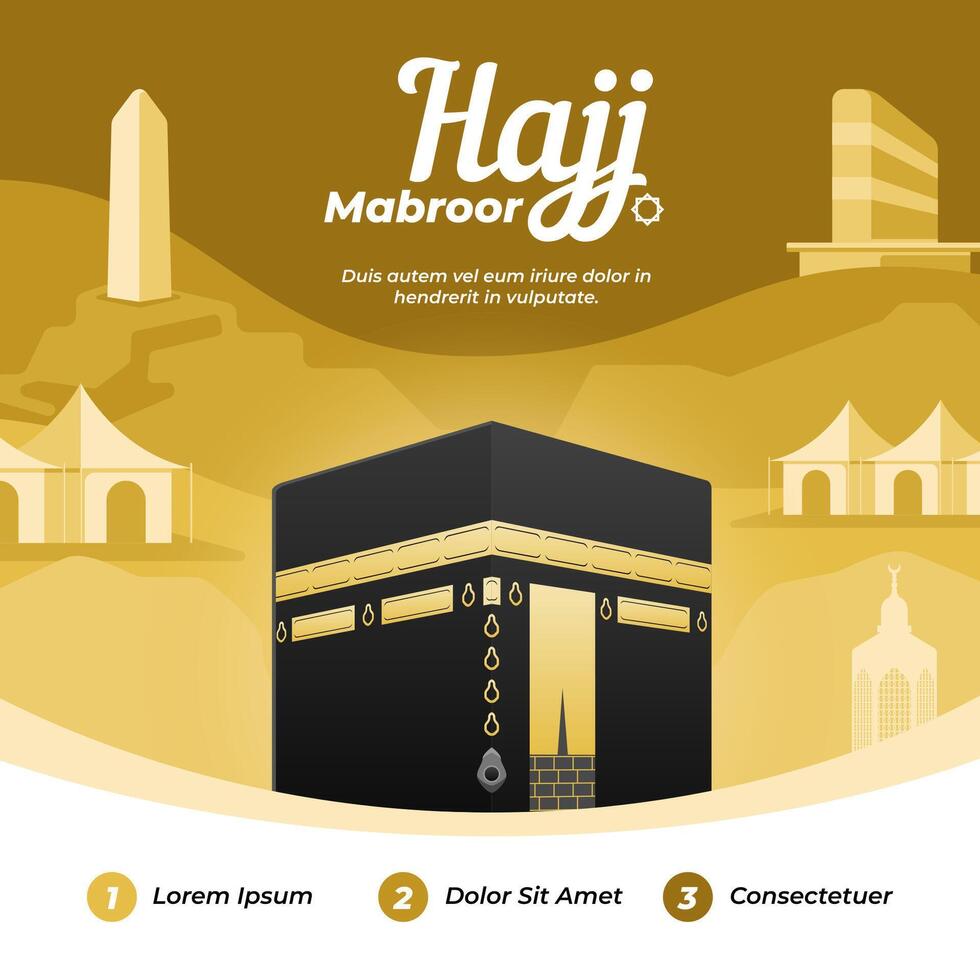 plat hajj mabroor illustration vecteur