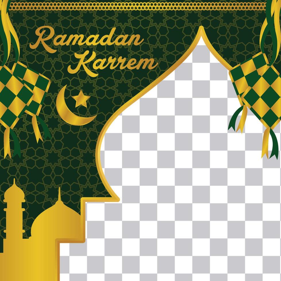 Ramadan kareem Contexte modèle social médias Publier vecteur