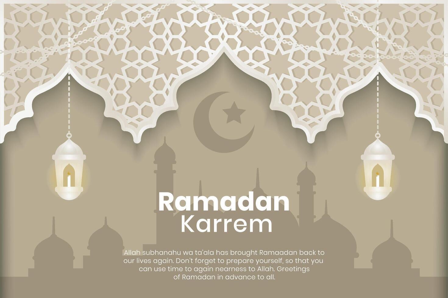 Contexte Ramadan kareem islamique avec éléments vecteur