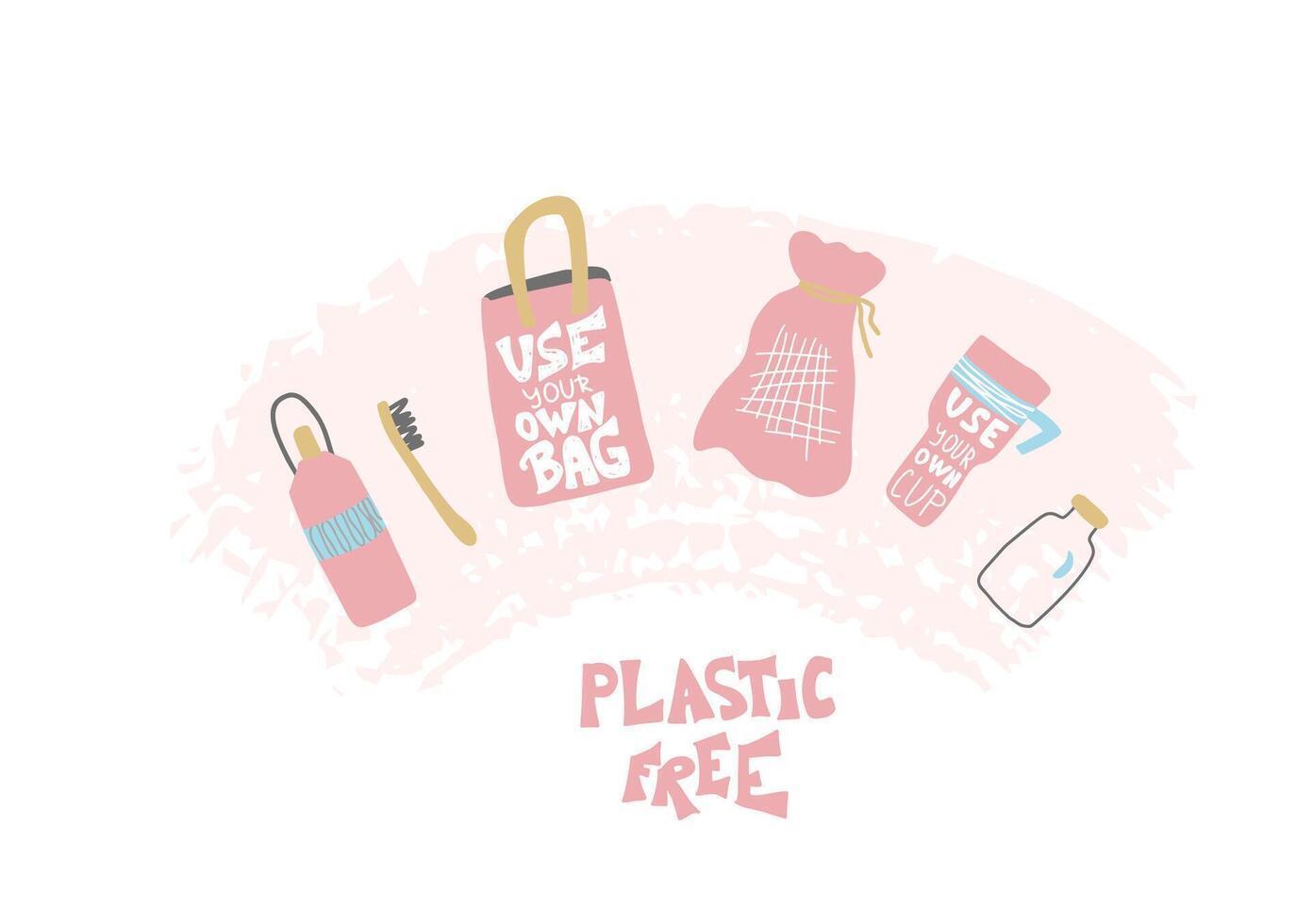 Plastique gratuit vecteur concept avec texte et symboles.