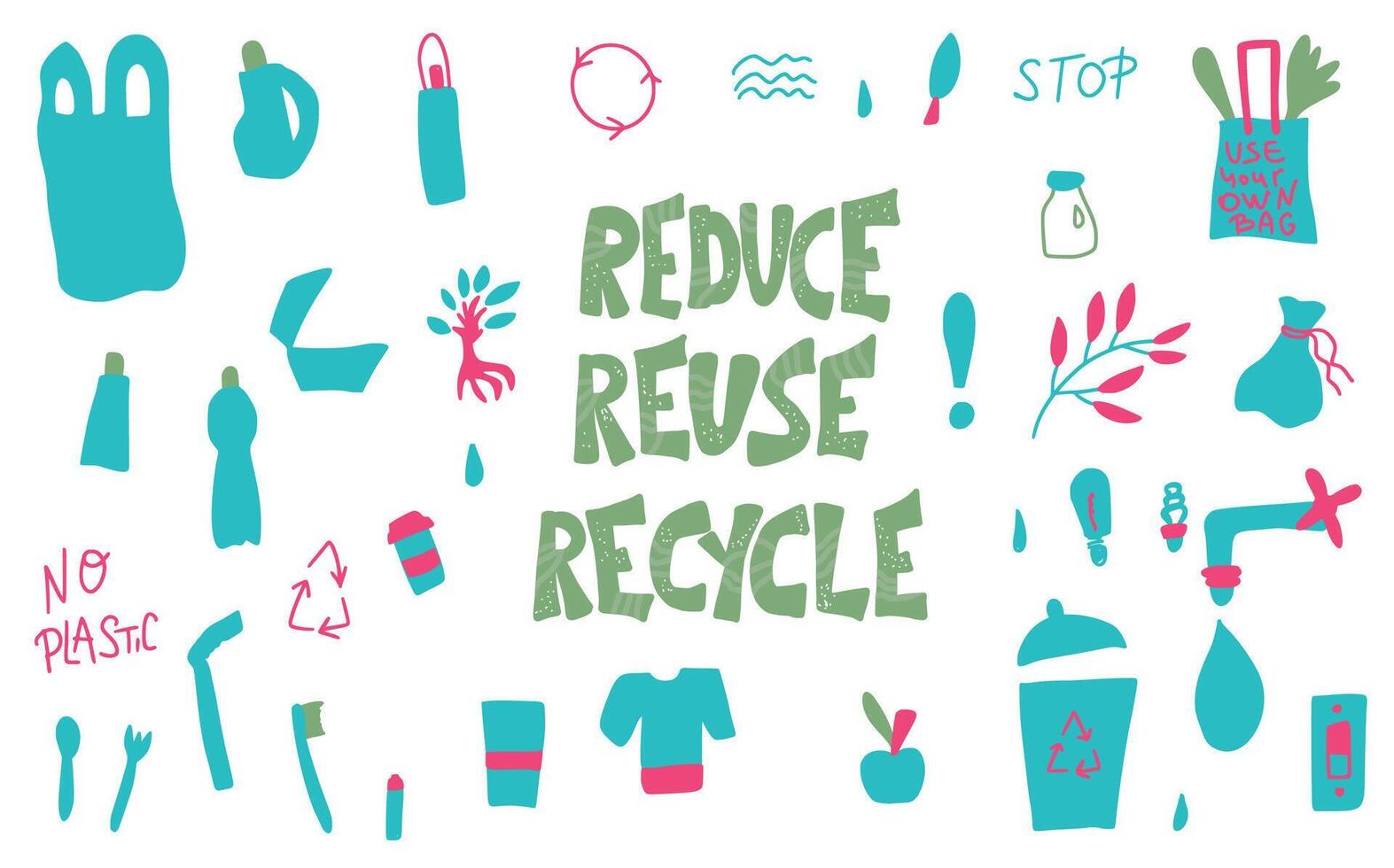 réduire réutilisation recycler concept. vecteur conception.