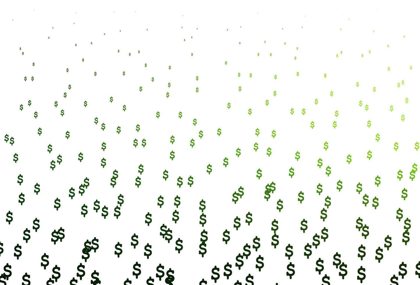 modèle vectoriel vert clair avec dollar.