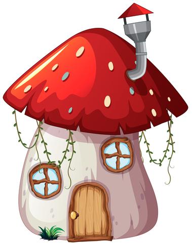Une conception de la maison magique de champignon vecteur