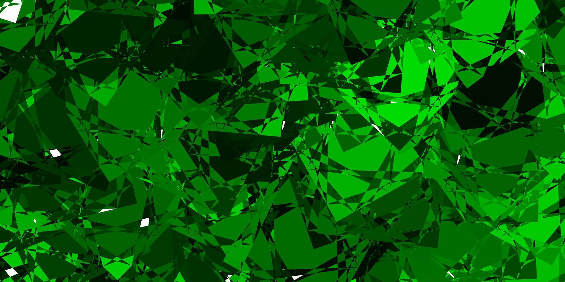 modèle vectoriel vert foncé avec des formes triangulaires.