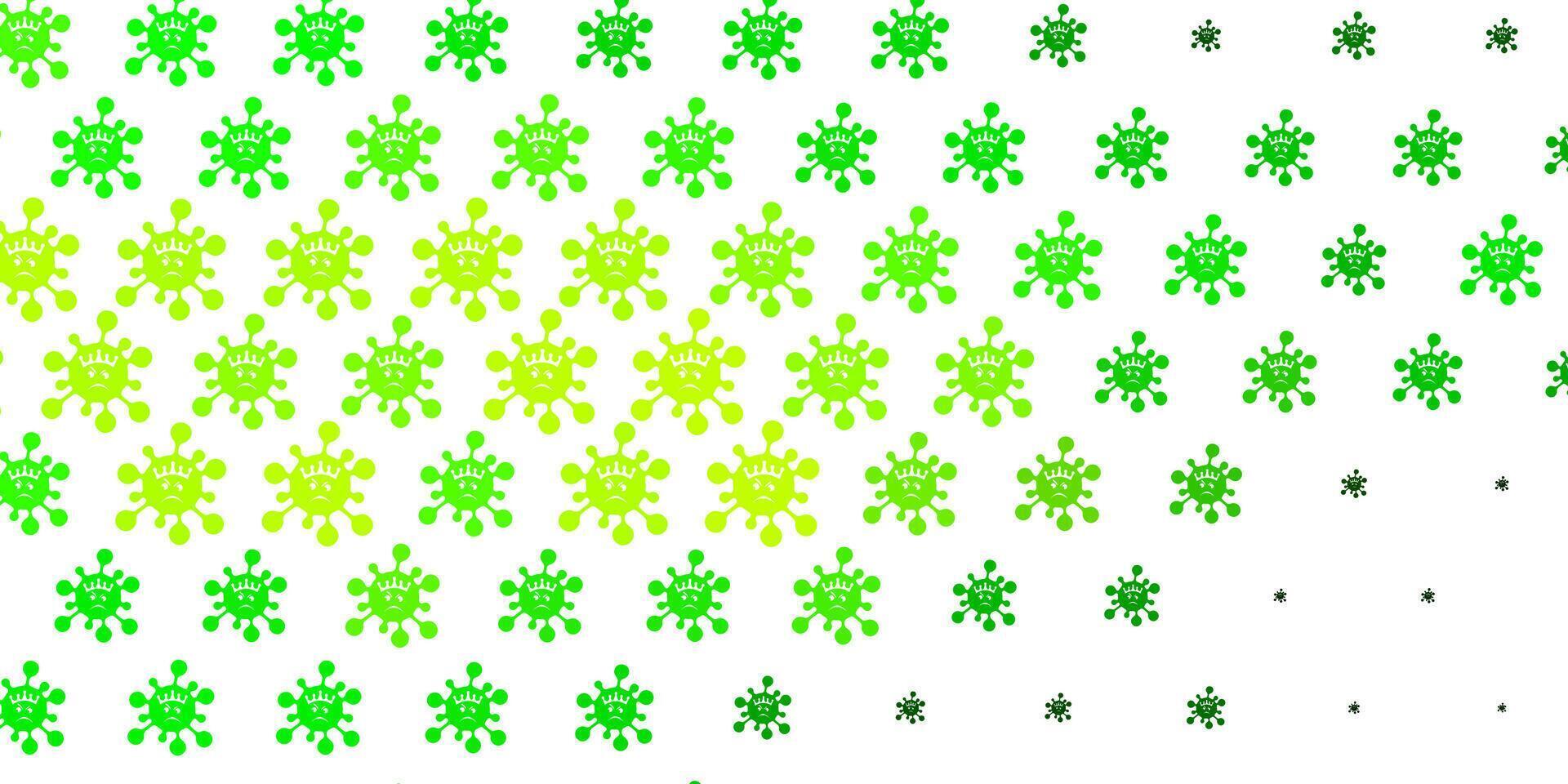 modèle vectoriel vert clair, jaune avec des signes de grippe.